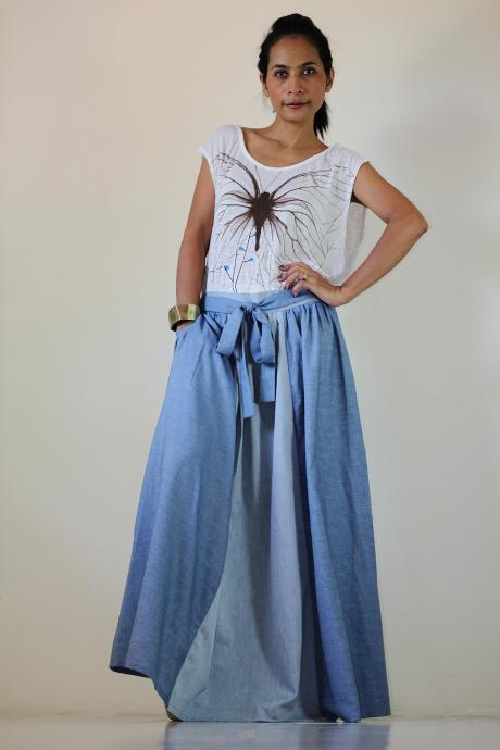 Denim Maxi Skirt : Urban Chic Collectionnew