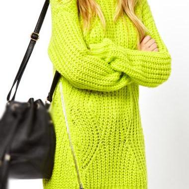 Comfortable Long Sleeve Round Neck Knitting Wool Sweaters