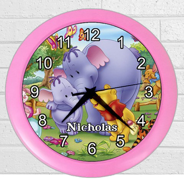 Winnie The Pooh Wall Clock Personalized